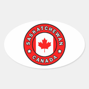 Saskatchewan Kanada Ovalt Klistermärke