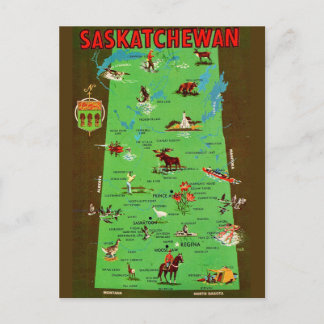 Saskatchewan Kanada Vintage vykort