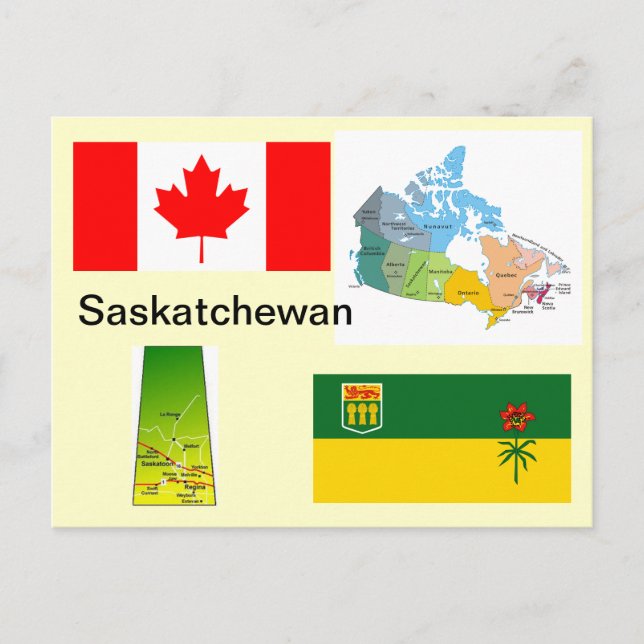 Saskatchewan Kanada Vykort (Framsida)