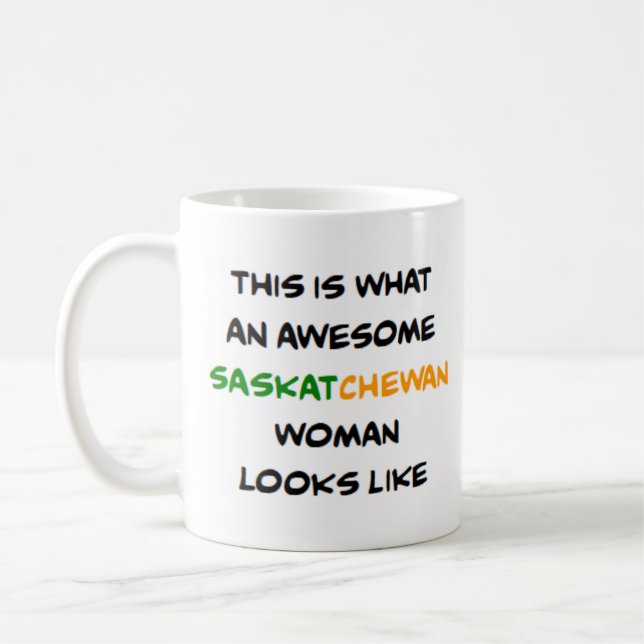 saskatchewan kvinna, awesome kaffemugg (Vänster)