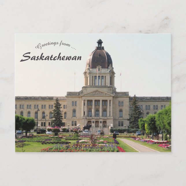 Saskatchewan Legislative Byggnad Vykort (Framsida)