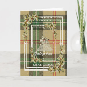 Saskatchewan Original Provincial Tartan Helgkort