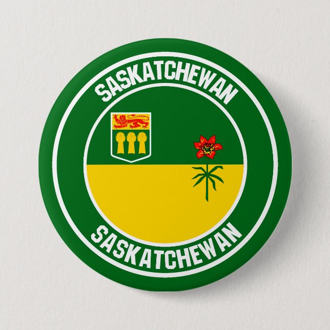 Saskatchewan Round Emblem Knapp (Framsida)