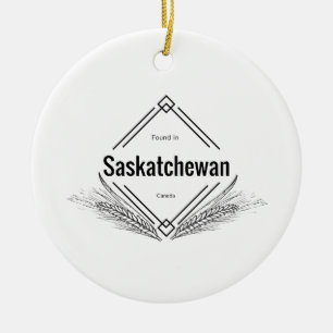 Saskatchewan - som finnas i Saskatchewan Julgransprydnad Keramik