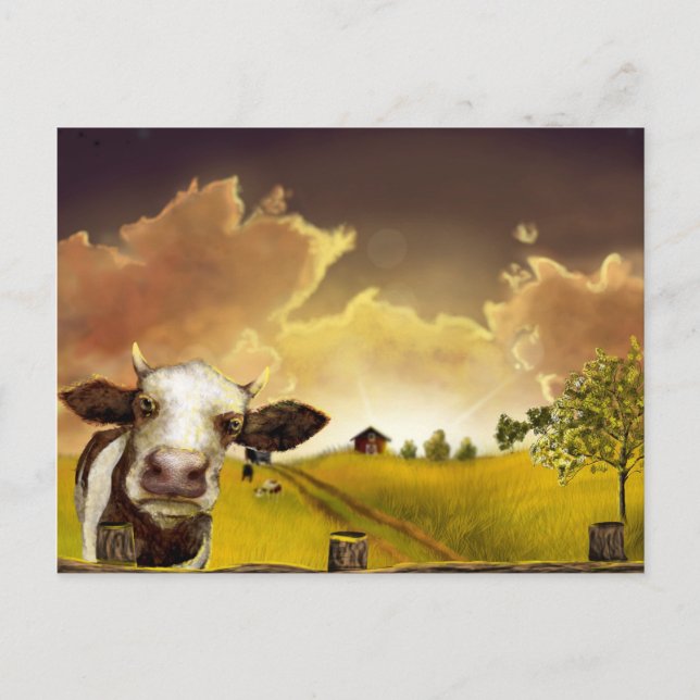 Saskatchewan sunset vykort (Framsida)