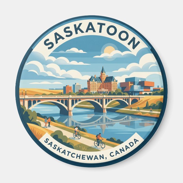 Saskatoon Kanada Magnet (Framsidan)