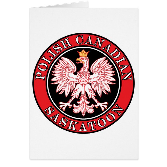 Saskatoon polska Canadian Eagle Hälsningskort (Framsidan)