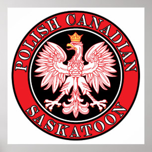 Saskatoon polska Canadian Eagle Poster