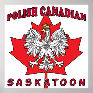 Saskatoon polska Canadian Löv Poster