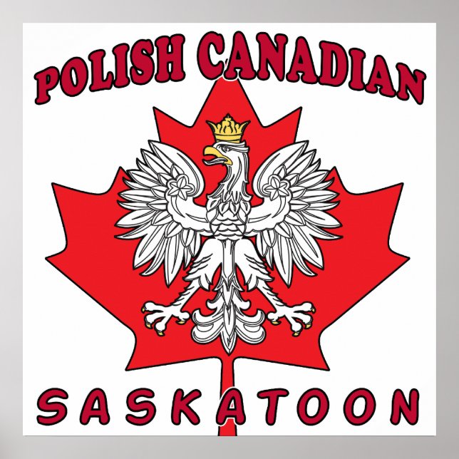 Saskatoon polska Canadian Löv Poster (Framsidan)