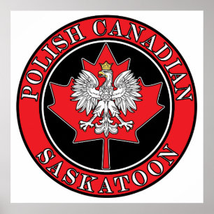 Saskatoon Round Poland Canadian Löv Poster