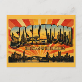 Saskatoon Saskatchewan Paris på prärien Vykort