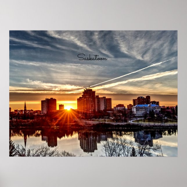 Saskatoon Sunset Poster (Framsidan)