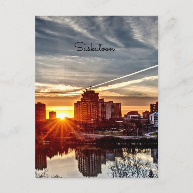 Saskatoon Sunset Vykort (Framsida)