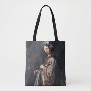 Saskia van Uylenburgh as Flora, Rembrandt, 1634 Tygkasse