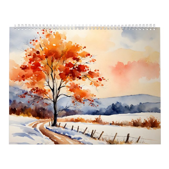 Säsong art 2026 | Vatten färg Kalender (Omslag)
