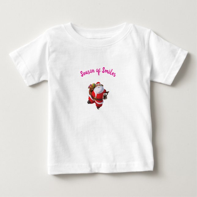 Säsong av Leenden – Söt Baby Jul T-Shirt (Framsida)