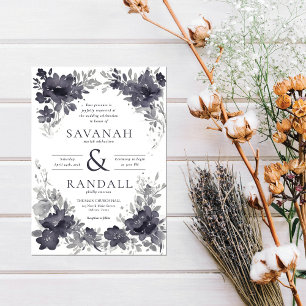 Säsong Blooms: Elegant Watercolor Bröllop Inbjudningar