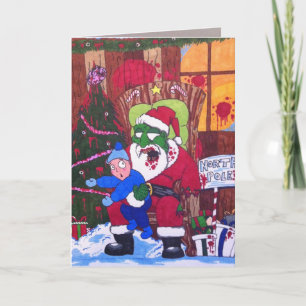 Säsong Eatings Zombie Santa Helgkort