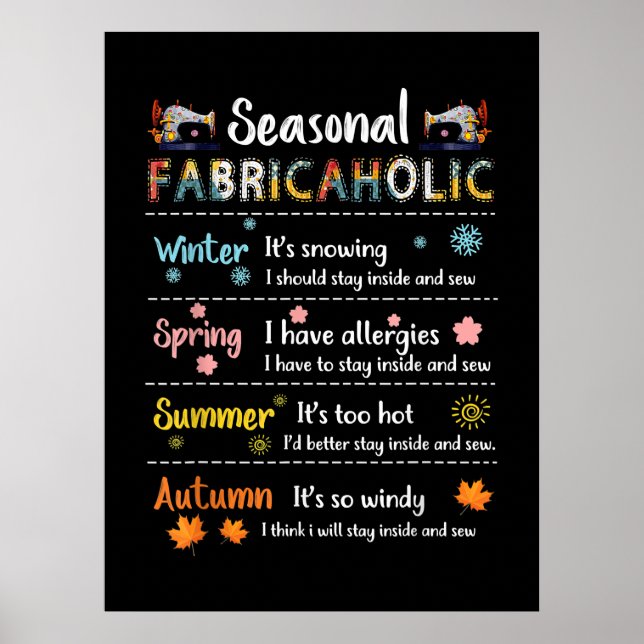 Säsong Fabricahohohohowinter Vår sommarhösten Poster (Framsidan)