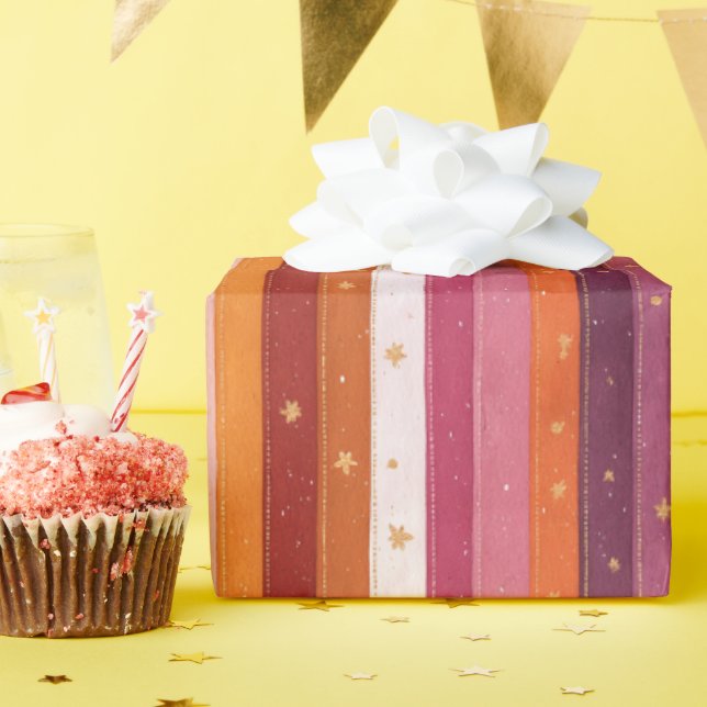 Säsong Fall Stripe Presentpapper (Födelsedagsfest)