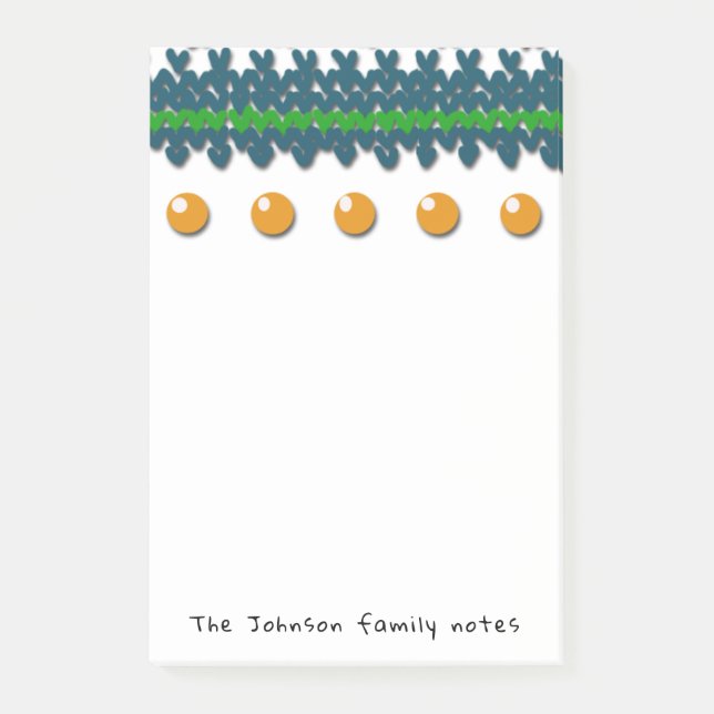 Säsong-familjanteckningar med Anpassningsbar Text  Post-it Block (Framsida)