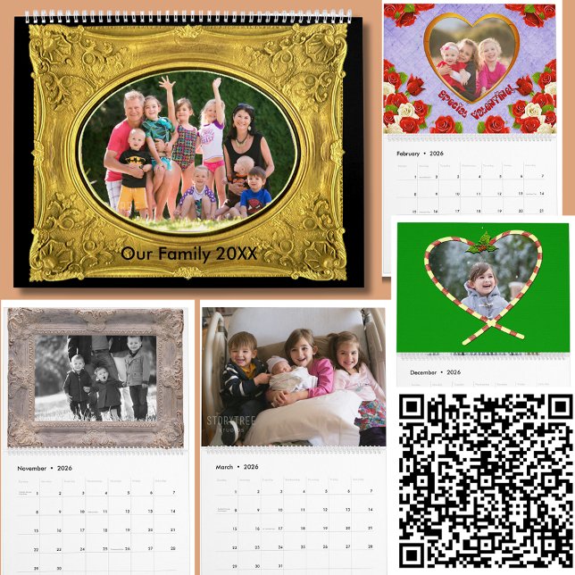 Säsong Family Photo Ram Bilder Personlig Kalender (Seasonal Family Photo Frame Images Personalized Calendar)