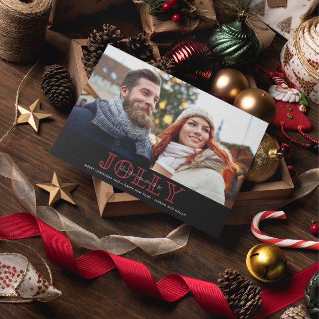 Säsong för att bli Jolly Photo-julpapp Julkort (Skapare uppladdad)