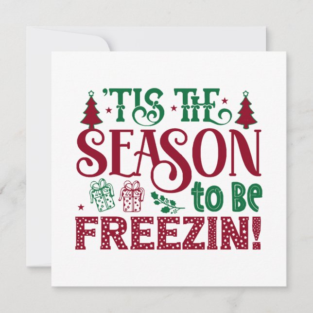 Säsong för att frysa den vackra vintern Snögubbe (Framsida)