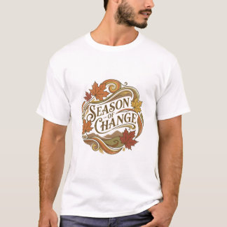Säsong för förändring typsnittsdesign t shirt