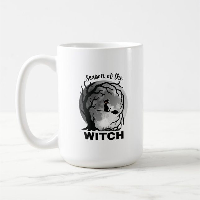Säsong för häxkatten kaffemugg (Vänster)
