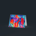 Säsong för Miracles Menorah Helgkort<br><div class="desc">"Chag Chanukah Sameach" elak Lycklig Hanukkah! Detta färgstarka konst kommer att belysa kärlek i ditt hjärta för dina vänner och din familj. Ljusa Hanukkah-andan med din stam,  nära och långt borta!</div>