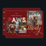 Säsong för Roligt Pet 3 Photo Collage Julkort<br><div class="desc">Skicka din helgdag till din familj och dina vänner den här julhelgen med vår roligt och vårt favorittema för hund 3-helgdag för fotokollage av sällskapsdjur julkort. helgdag av perfekt för djurälskare. Utformningen har en festive red och multifärgaden "Pawsitivity" är designad i en kombination av roligt och elegant av färg typografi...</div>