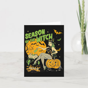 Säsong för Witch Halloween Samhain Kort