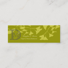 Säsong Ginkgo Träd Gren Mönster Mini Visitkort