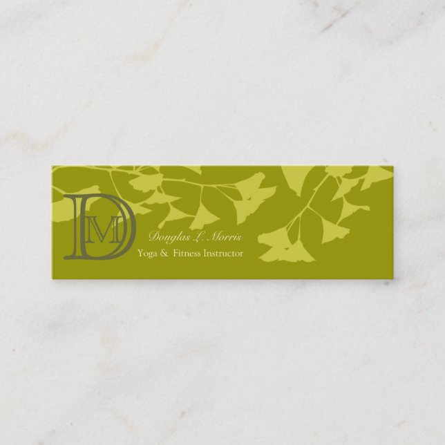 Säsong Ginkgo Träd Gren Mönster Mini Visitkort (Framsida)