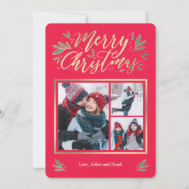 Säsong Glow 3-fotojulkort Julkort