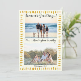 Säsong Golden Träd-familjens fotomott - julklapp Kort