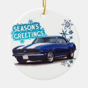 Säsong hälsningar Camaro Julgransprydnad Keramik