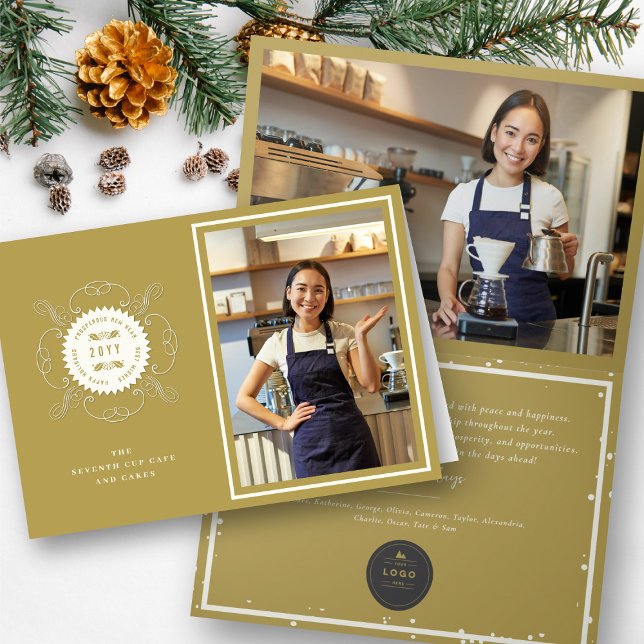 Säsong hälsningar cirklar förseglar helgkort (Skapare uppladdad)