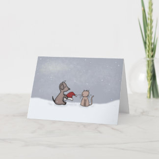 Säsong hälsningvänner helgkort