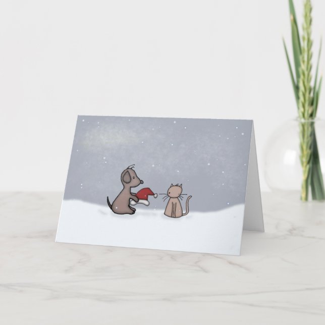 Säsong hälsningvänner helgkort (Framsida)