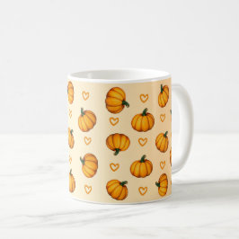 Säsong höstfällning Pumpkin Cute Trendig Mönster Kaffemugg