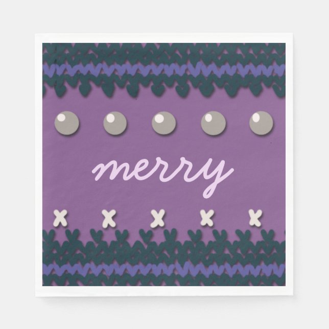 Säsong-julsaga med Anpassningsbar text Pappersservett (Framsidan)