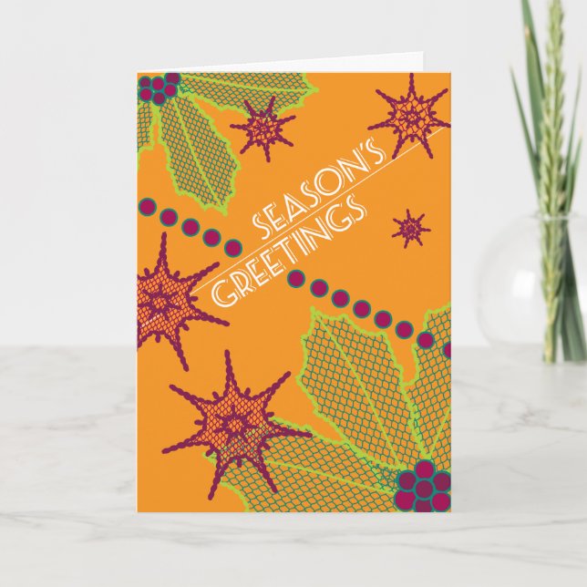 Säsong kort för helgdag för hälsningar Retro (Framsida)