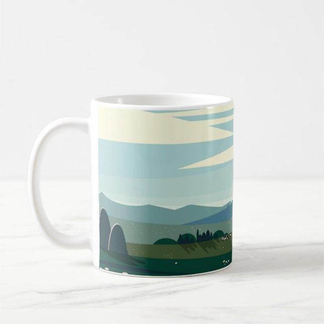 Säsong landskap kaffemugg (Vänster)