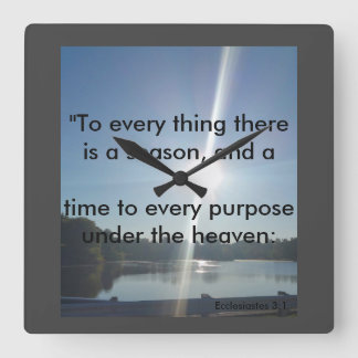 Säsong och stämpelur fyrkantig klocka