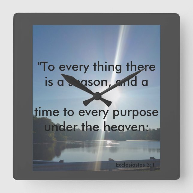 Säsong och stämpelur fyrkantig klocka (Framsida)