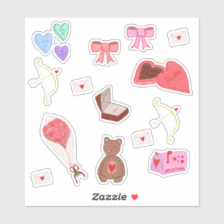 Säsong Planner Sticker Pack, Valentine Aesthetic Klistermärken