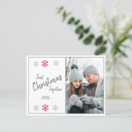 Säsong Post för första julfotopappen i helgdag Vykort